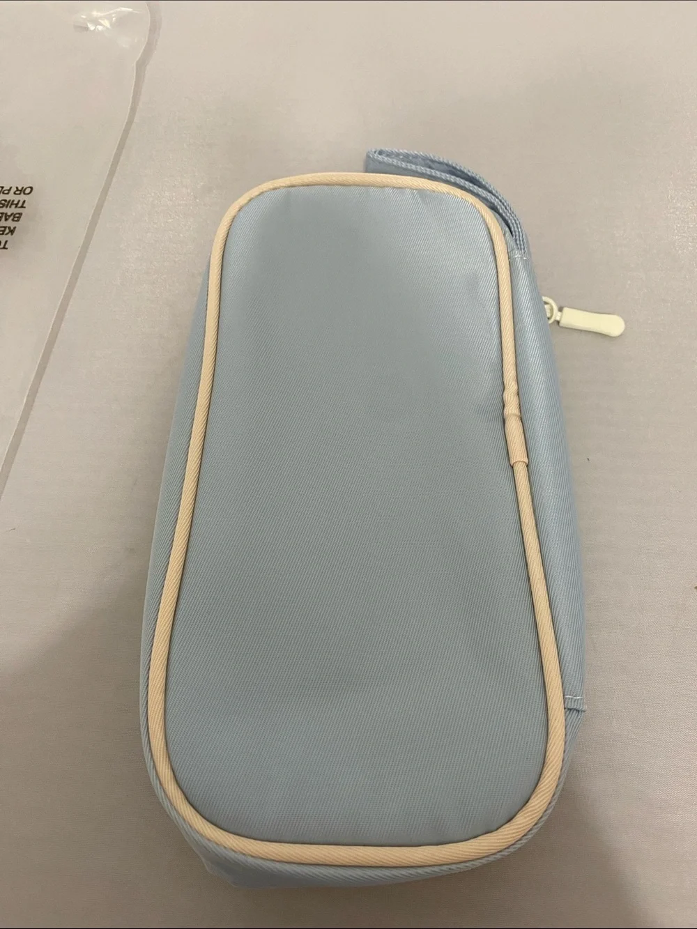 Roosyo Light Blue Pouch with Cream Trim